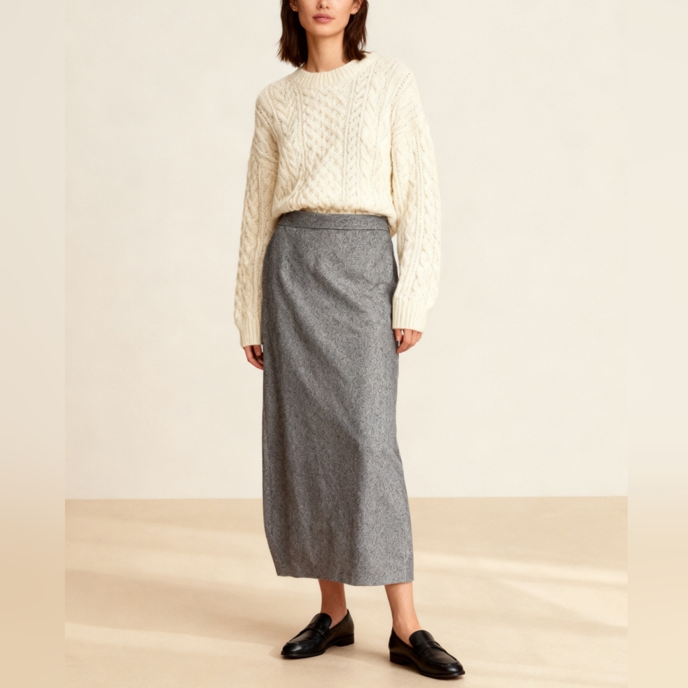 Ann Taylor Gray Maxi Skirt